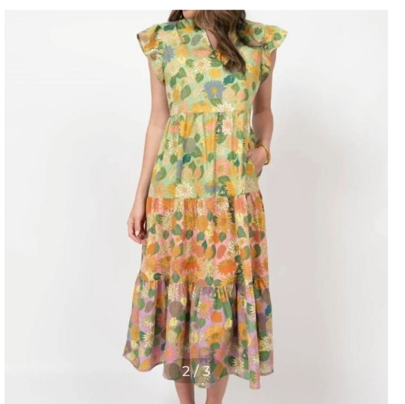 Uncle Frank Floral Midi Dress - Picture 1 of 9